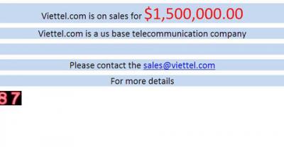 106 ten mien viettelcom duoc rao gia 15 trieu usd hinh 0 Tên miền Viettel.com được rao bán với giá 1,5 triệu USD 